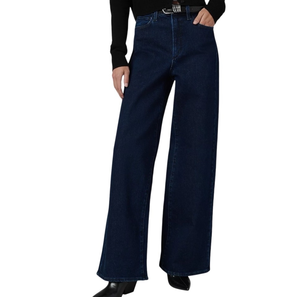 The Mia Petite Wide Leg High Rise Jeans in Cinema Size 28